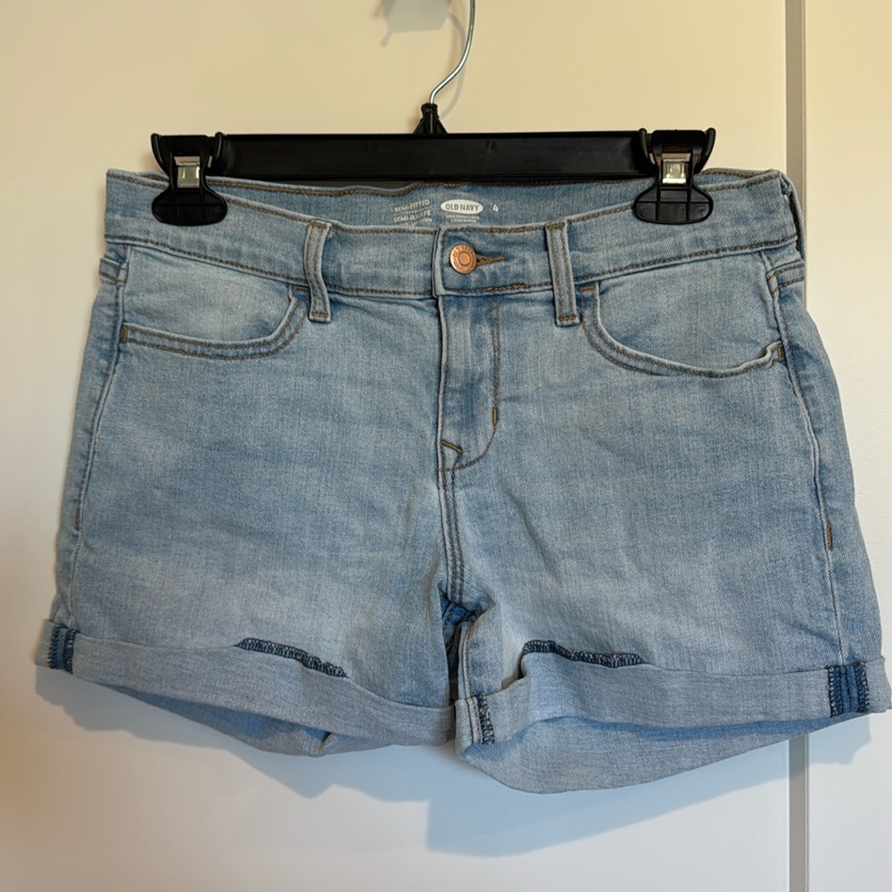 Old Navy Blue Jean Shorts Distressed Cut-Off Style